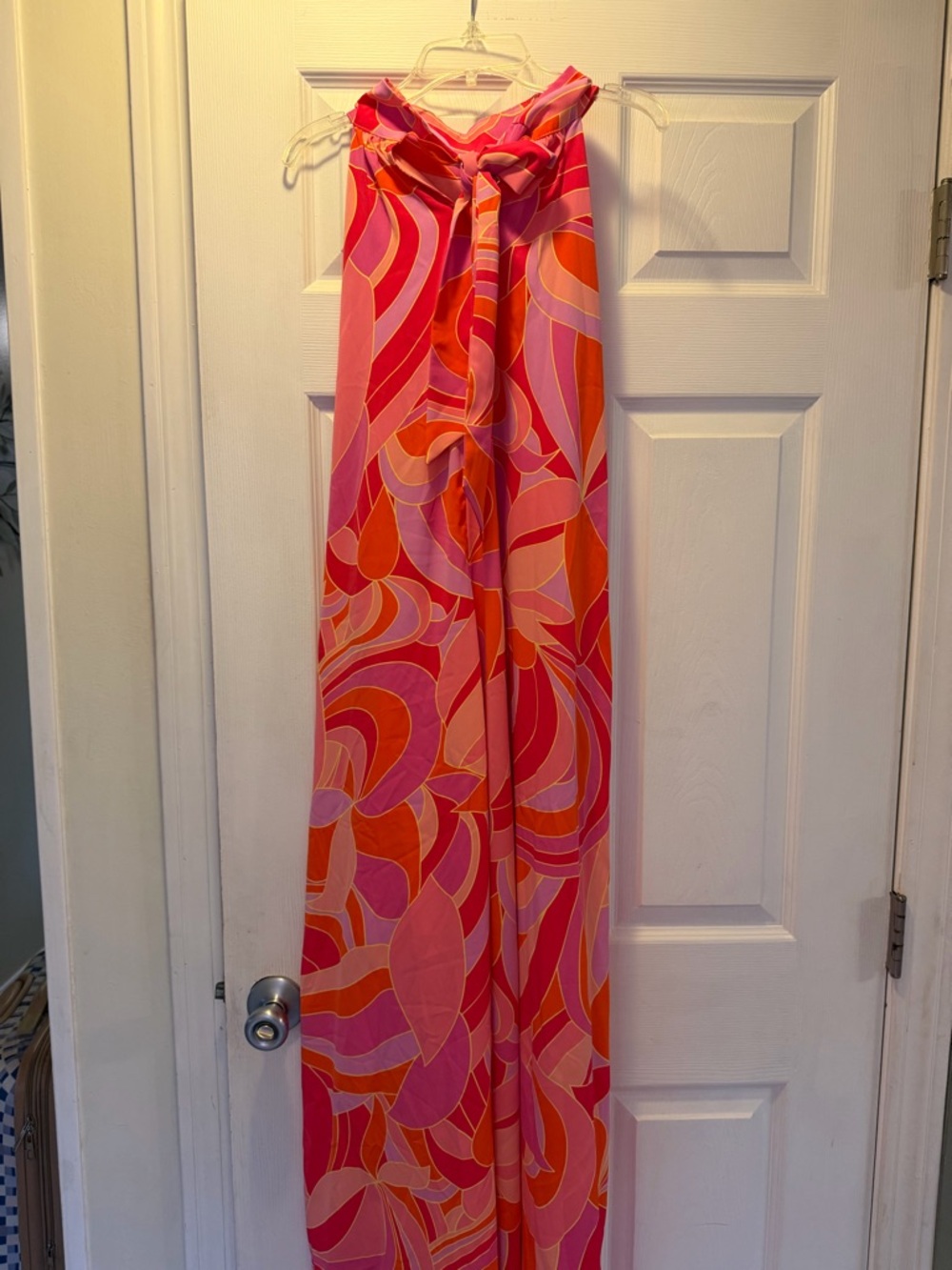 Maxi Dress - Pink & Orange Swirl Print